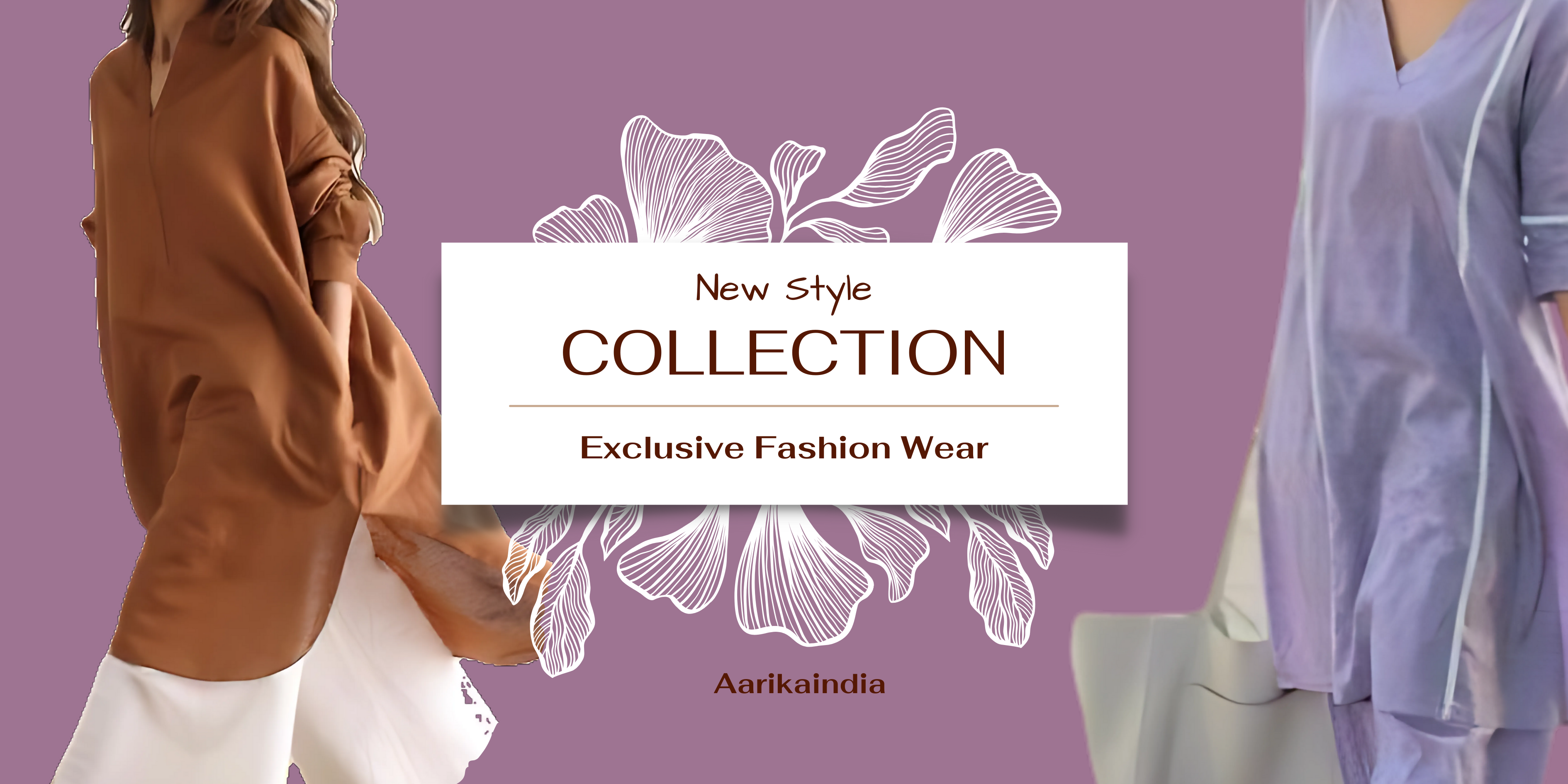 Beige Aesthetic Exclusive Fashion Wear Collection Clothing Banner (1)